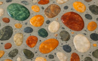 Creative Ideas for Stunning Concrete Floor with Stones Designs and Finishes