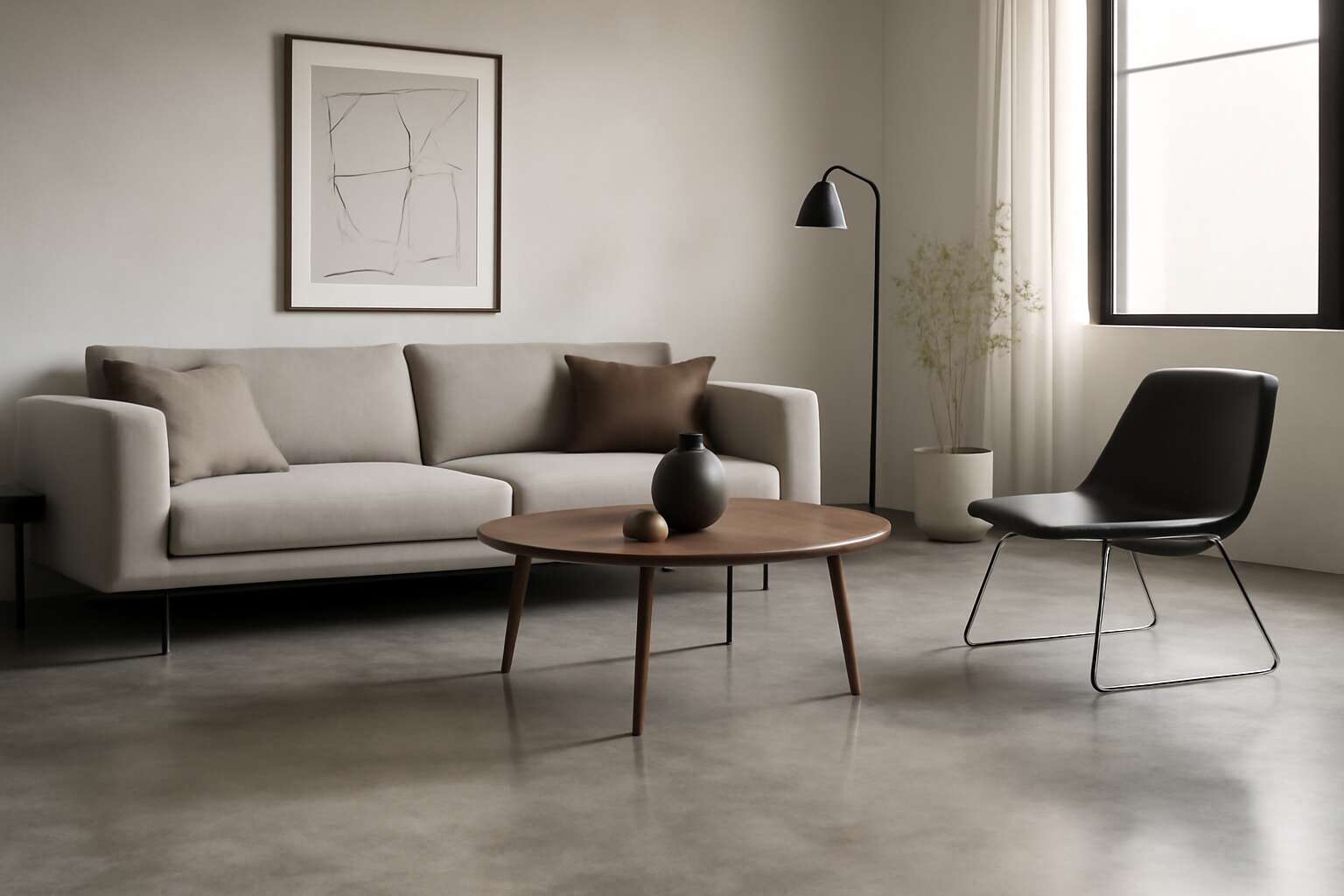 Picture of Creative Ideas and Tips for Stunning Concrete Floor Interior Design ...