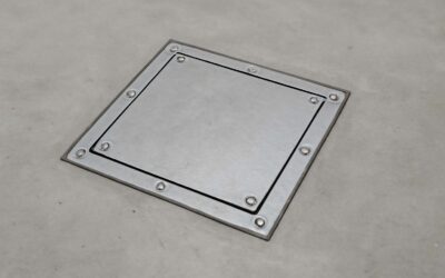 Reimagine Spaces with a concrete floor access panel that blends durability and style