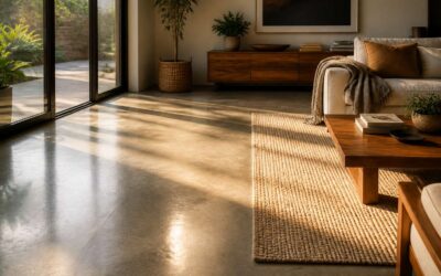 Cut energy bills with concrete floor thermal mass.